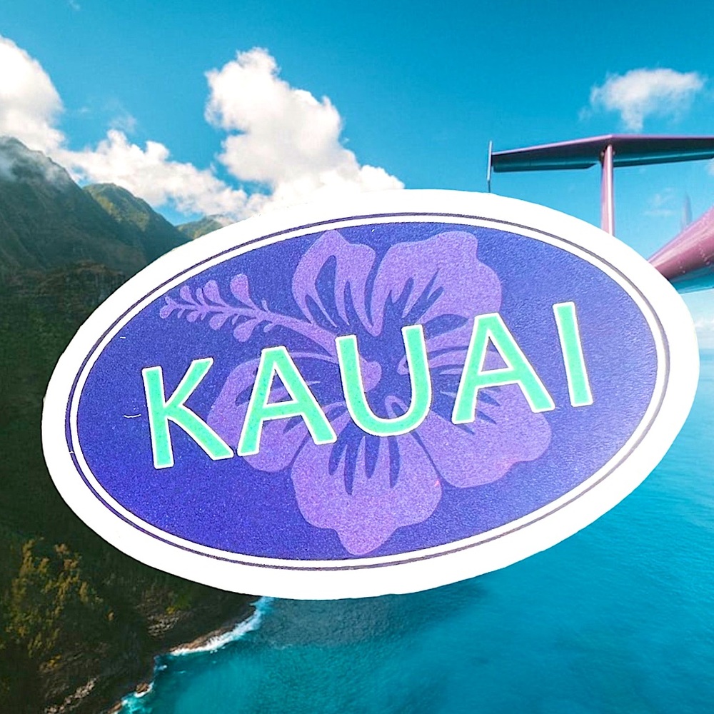 KAUI Hawaii Aloha State Ohana Shaka Travel 808 Samoan Love Single Sticker